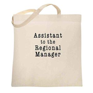 pop threads assistant to the regional manager funny tv natural 15×15 inches large canvas tote bag