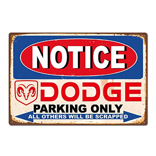 MMNGT Dodge Ram Pick Up Truck Auto Parking Only Vintage Retro Tin Sign TIN Sign 7.8X11.8 INCH