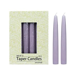 zest candle 12-piece taper candles, 6-inch, lavender