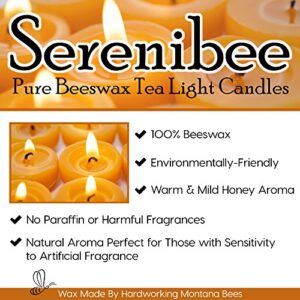 Beeswax Tea Light Candles Refills with Two Custom Reusable Sturdy Steel Candle Holders and Reusable Cotton Bag Eco Friendly Gift Set(24)