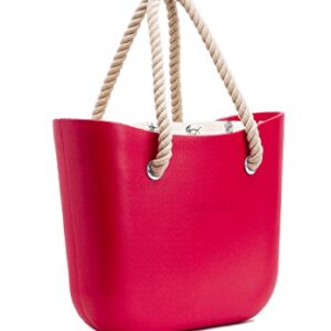 Lime & Soda Women’s Handbag - Made of Foam Rubber - EVA bag with Rope Handles - Women Lightweight Tote Bag - Red