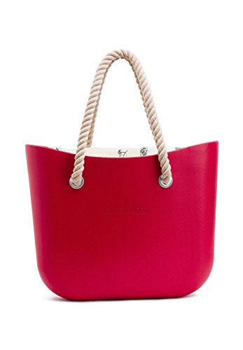 Lime & Soda Women’s Handbag - Made of Foam Rubber - EVA bag with Rope Handles - Women Lightweight Tote Bag - Red