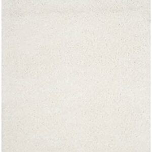 SAFAVIEH Polar Shag Collection 5'1" x 7'6" White PSG800B Solid Glam 3-inch Extra Thick Area Rug