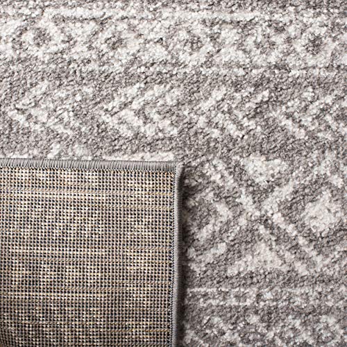 SAFAVIEH Tulum Collection 2' x 8' Dark Grey/Ivory TUL263F Moroccan Boho Distressed Non-Shedding Living Room Entryway Foyer Hallway Bedroom Runner Rug