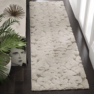 safavieh florida shag collection 2’3″ x 4′ cream/beige sg470 scroll non-shedding living room bedroom dining room entryway plush 1.2-inch thick accent rug