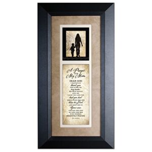 dexsa prayer for my mom wood frame wall plaque for mother’s day, birthday gift for mom | made in usa | bonus mom gift, mother-in-law picture frame | best mom plaque from son or daughter | 8×16 inches