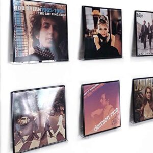 IEEK 6 PCS Vinyl Record Shelf Wall Mount,Clear Acrylic Album Record Holder Display Shelf,Display Your Daily Listening in Style