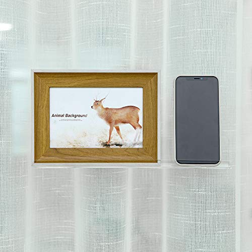 IEEK 6 PCS Vinyl Record Shelf Wall Mount,Clear Acrylic Album Record Holder Display Shelf,Display Your Daily Listening in Style