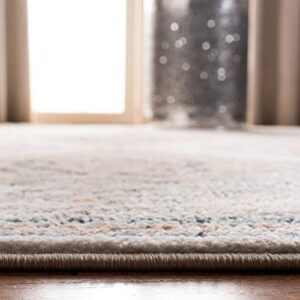 SAFAVIEH Oregon Collection 8' x 10' Grey/Ivory ORE885F Oriental Distressed Non-Shedding Living Room Bedroom Dining Home Office Area Rug