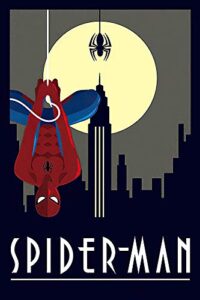 poster stop online spider-man – marvel comics poster/print (art deco design) (size 24″ x 36″)
