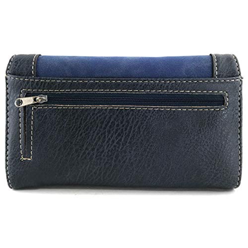 Zelris Spring Bloom Western Concho Women Conceal Carry Tote Handbag Purse Set (Blue)