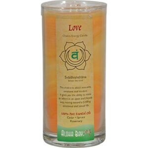 aloha bay chakra candle jar love – 11 oz