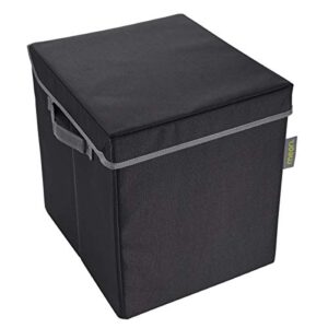 meori storage box with lid, small, lava black