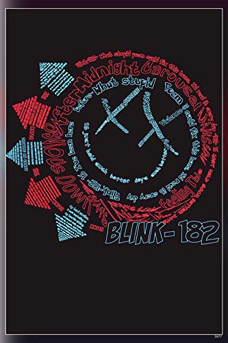 Blink-182 American Rock Band Pop Punk Alternative Rock Punk Rock Skate Punk Mark Hoppus Travis Barker Matt Skiba Singer Songwriter Musician 12 x 18 Inch Quoted Multicolour Rolled Poster BI103