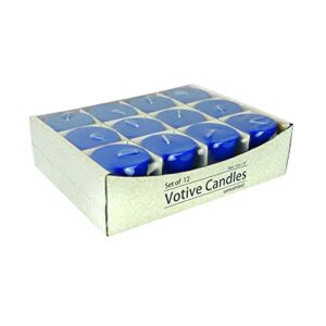 Zest Candle 12-Piece Votive Candles, Blue