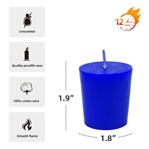 Zest Candle 12-Piece Votive Candles, Blue