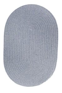 solid wool rug, 3 by 5-feet, blue bonnet