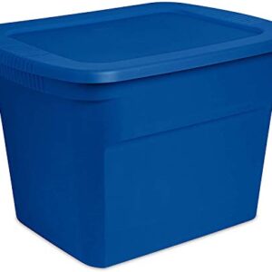 Sterilite 18 Gal./68 L Totes, Blue Morpho, 8