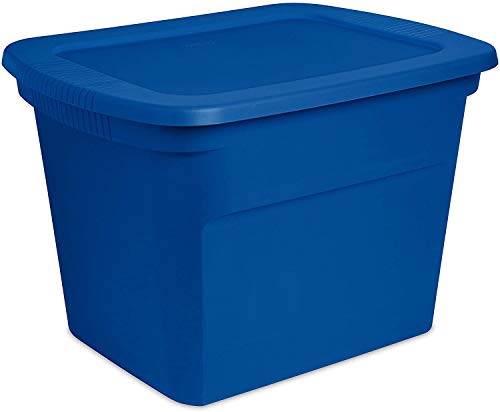 Sterilite 18 Gal./68 L Totes, Blue Morpho, 8