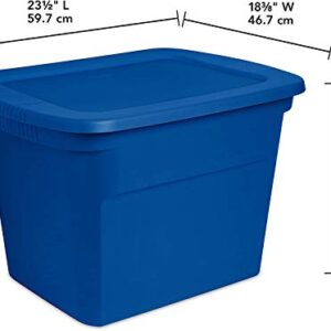 Sterilite 18 Gal./68 L Totes, Blue Morpho, 8