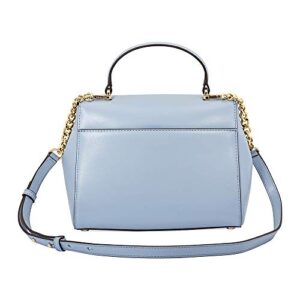 Michael Kors Mott Medium Leather Satchel- Pale Blue