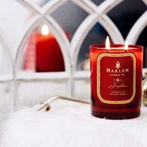 Harlem Candle Company, Josephine Luxury Scented Candle, Double Wick, 12 oz Red Glass Jar, Soy Wax, Gift Box, Scents of Rose, Jasmine, Amber, Tonka Bean and Sandalwood