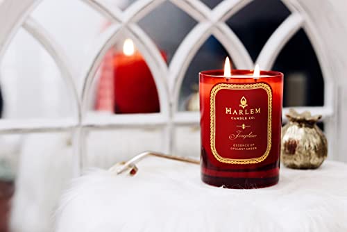 Harlem Candle Company, Josephine Luxury Scented Candle, Double Wick, 12 oz Red Glass Jar, Soy Wax, Gift Box, Scents of Rose, Jasmine, Amber, Tonka Bean and Sandalwood