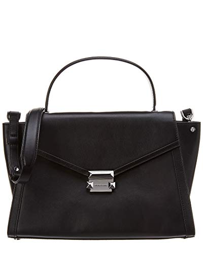 MICHAEL Michael Kors Women's Whitney Medium Satchel, Black, One Size