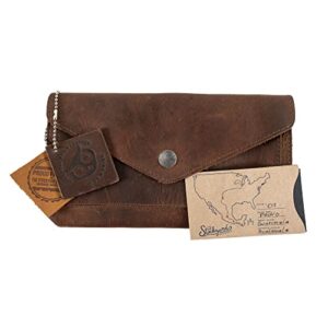 Hide & Drink, Large Female Wallet Handmade from Full Grain Leather - Bourbon Brown