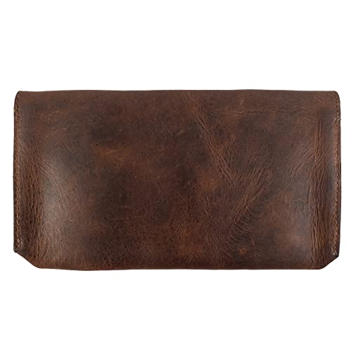 Hide & Drink, Large Female Wallet Handmade from Full Grain Leather - Bourbon Brown