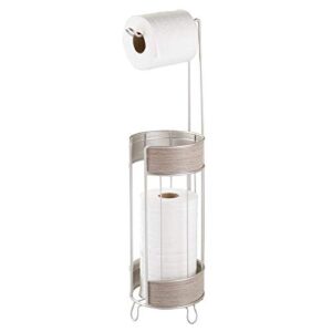 real wood free standing toilet paper holder