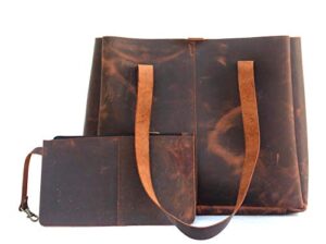 genuine soft buffalo leather tote bag elegant shopper shoulder bags by lust leather