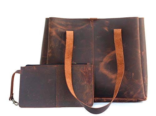 Genuine Soft Buffalo Leather Tote Bag Elegant Shopper Shoulder Bags by Lust Leather