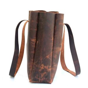 Genuine Soft Buffalo Leather Tote Bag Elegant Shopper Shoulder Bags by Lust Leather