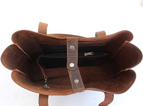 Genuine Soft Buffalo Leather Tote Bag Elegant Shopper Shoulder Bags by Lust Leather