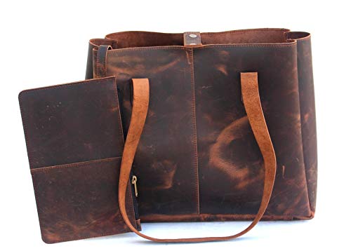 Genuine Soft Buffalo Leather Tote Bag Elegant Shopper Shoulder Bags by Lust Leather