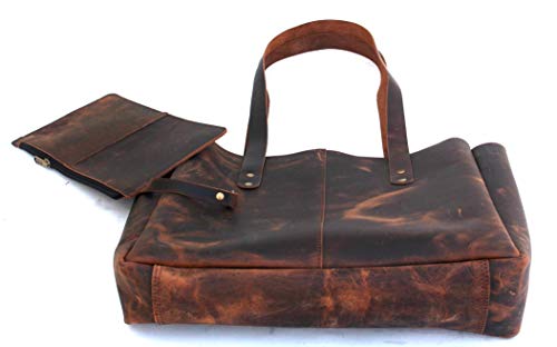 Genuine Soft Buffalo Leather Tote Bag Elegant Shopper Shoulder Bags by Lust Leather