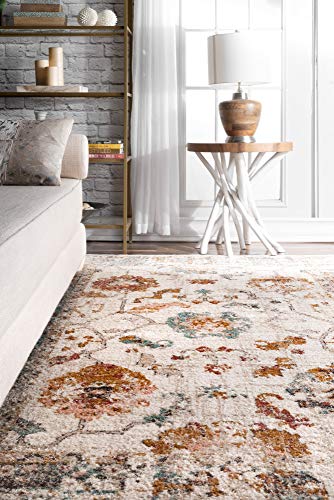 nuLOOM Cecil Vintage Floral Area Rug, 6' 7" x 9', Beige