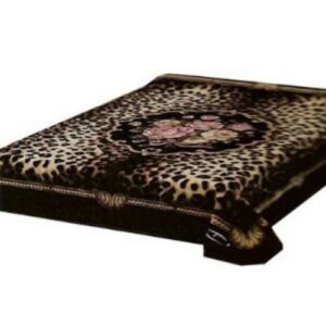 solaron korean blanket throw thick mink plush queen size leopard flower licensed