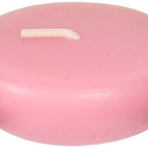 Zest Candle 24-Piece Floating Candles, 2.25-Inch, Pink