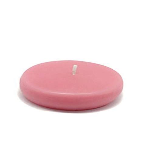 Zest Candle 24-Piece Floating Candles, 2.25-Inch, Pink