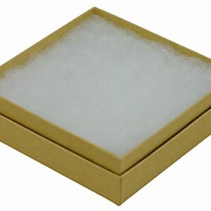 JPB Kraft Cotton Filled Jewelry Box #33 (Case of 100) 3.5 inches x 3.5 inches