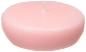 zest candle cfz-025 24-piece floating candles, 2.25-inch, light rose