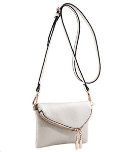mkf crossbody bags for women – small pu leather crossover lady fashion shoulder handbag – side messenger purse