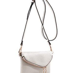 MKF Crossbody Bags for Women – Small PU Leather Crossover Lady Fashion Shoulder Handbag – Side Messenger Purse