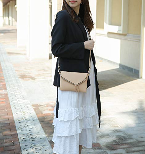 MKF Crossbody Bags for Women – Small PU Leather Crossover Lady Fashion Shoulder Handbag – Side Messenger Purse