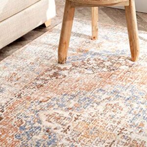 nuLOOM Vintage Kate Medallion Area Rug, 8 ft x 10 ft, Beige