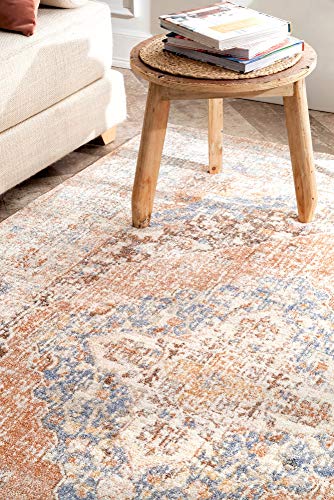 nuLOOM Vintage Kate Medallion Area Rug, 8 ft x 10 ft, Beige