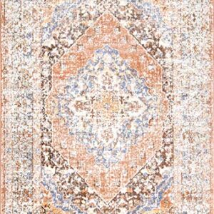 nuLOOM Vintage Kate Medallion Area Rug, 8 ft x 10 ft, Beige