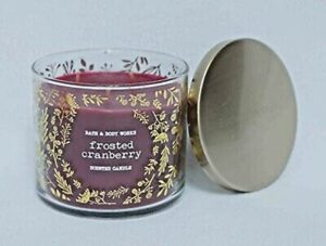 bath & body works 3-wick scented candle in frosted cranberry